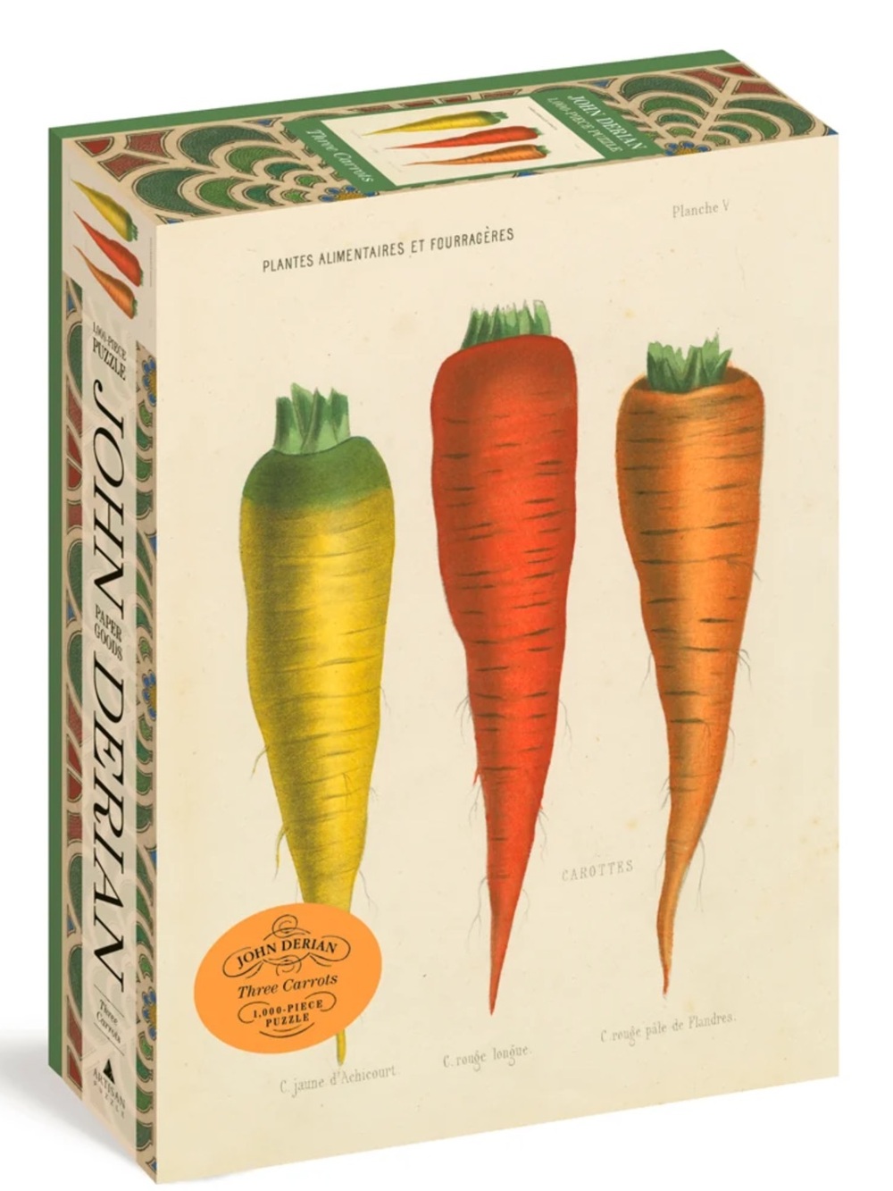 John Derian Three Carrots 1000 piece puzzle with art image
